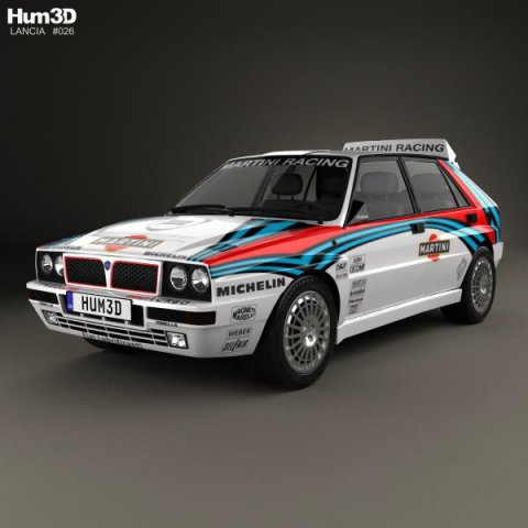 Lancia Delta HF Integrale Martini 1992 3D Model