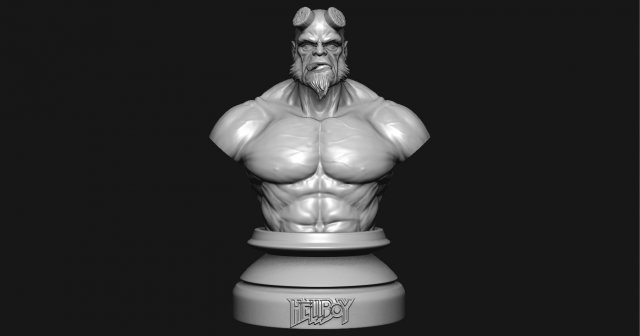 Hell Boy 20019 Bust 3D Model