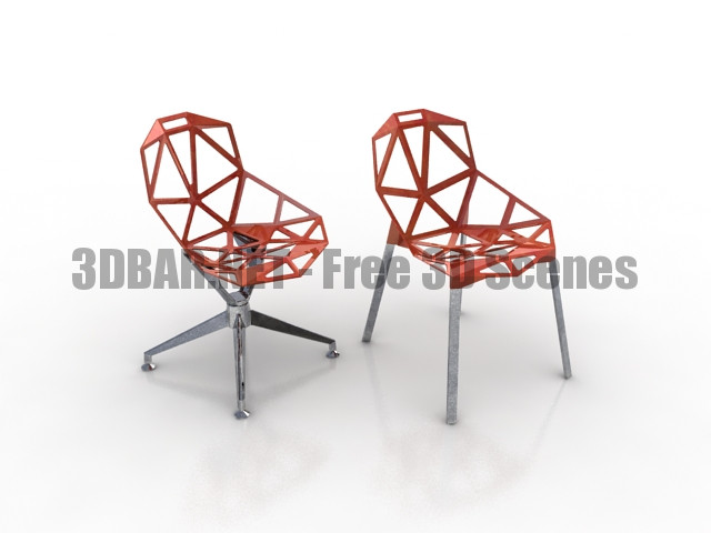 HMI Chair One 4-Star Base 3D Collection