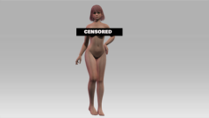 Candice Nude Model 3D Model