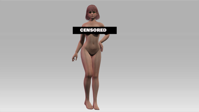 Candice Nude Model 3D Model