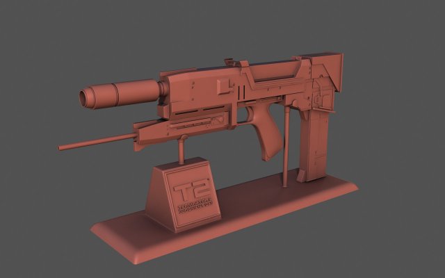 T-800 Plasma Rifle for 3d printing 3D Model