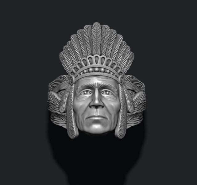 Native American Indian ring 3D Model