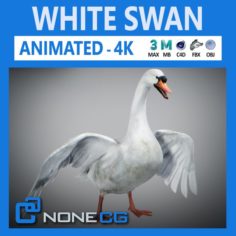 Animated Swan 3D Model