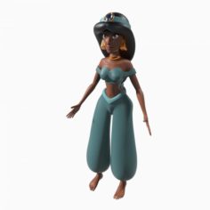 Princess Jasmine Rigged 3D Model