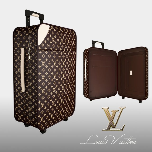 Louis Vuitton luggage bag 3D Model