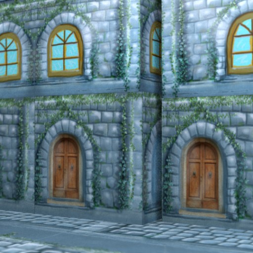 A walk in old stone city street						 Free 3D Model