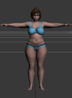 Woman in underwear rigged 3d model 3ds max,Maya files free download - CadNav