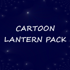 Cartoon lantern pack 3D Model