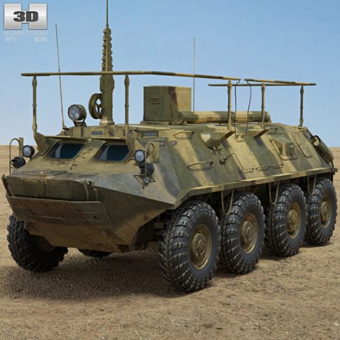 BTR-60PU 3D Model
