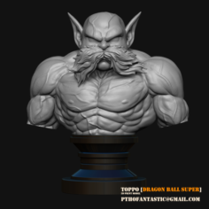 Toppo Bust 3D Printing Figurine – Dragon Ball Super STL Files 3D Model