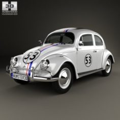 Volkswagen Beetle Herbie the Love Bug 1963 3D Model