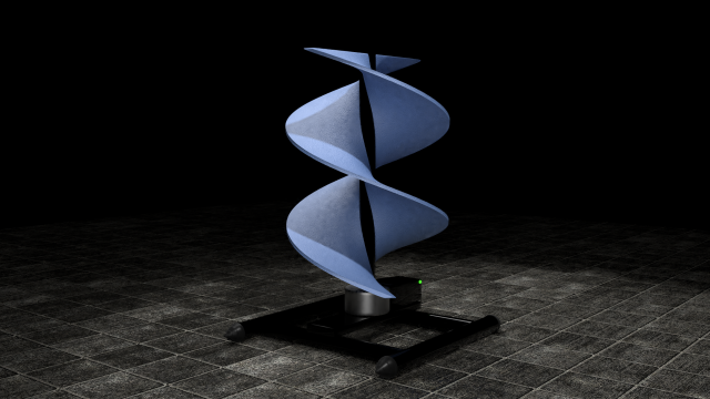 Vertical sci-fi wind turbine 3D Model