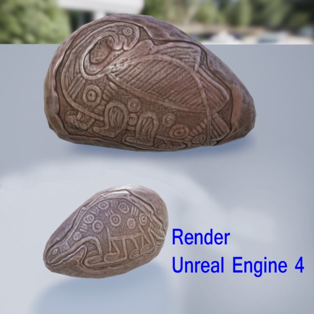 The stone of ICA 3D Model