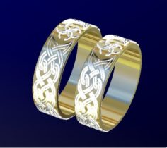 Slavonic wedding ring 3D Model