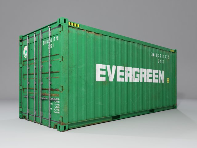 20 feet shipping container 3D Model