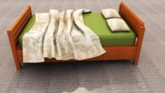 Wooden Bed 3D Model