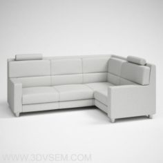 Highly Detailed Corner Sofa 3D Model