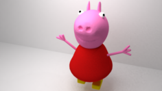 Fat Little Pig Free 3D Model