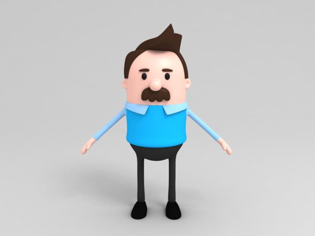 3D Dad Character model 3D Model