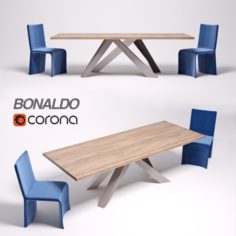 Bonaldo Big Table Bonaldo Ketch Dining Chair 3D Model