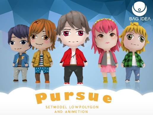 3D Game Characters low-polygon 3D Model