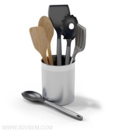 Spoons, Forks 3D Model