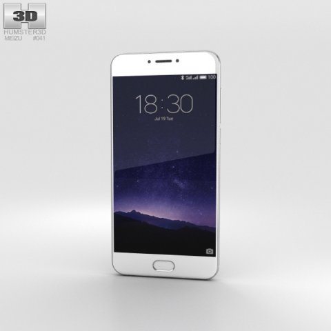 Meizu MX6 Silver 3D Model