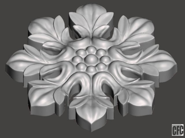 WoodCarving detail – for CNC – FLCFC0C 3D Model