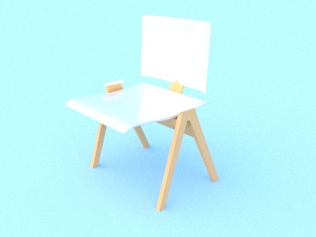 Scandinavian style chair Free 3D Model