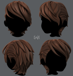 Woman hairstyle 3D Model $15 - .unknown .3ds .fbx .obj .stl .max