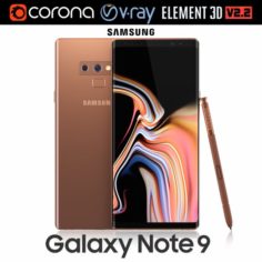 Samsung GALAXY Note 9 Metallic Copper 3D Model