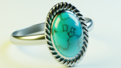 A ring with a precious stone 3D Model