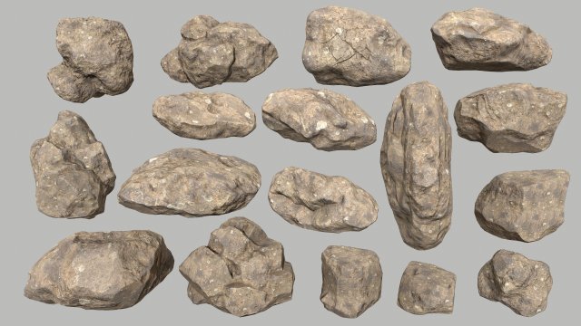 Desert rocks 3D Model