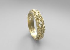 Decorative Ring with gemstones 3D Model
