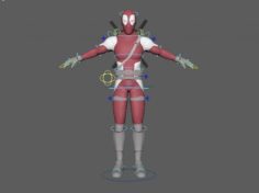 Deadpool Rigged 3D Model