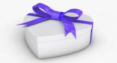 Heart Gift Box Realistic Model 3D Model