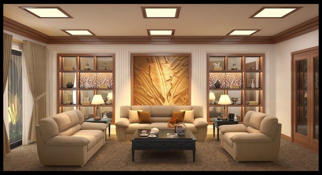 Classical livingroom 3D Model
