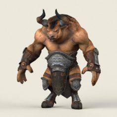 Game Ready Warrior Bull 3D Model