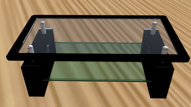 Drawing Room Glass Table 3D Model
