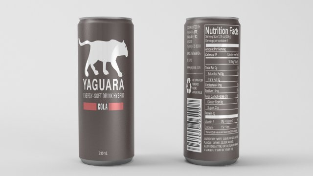 Jaguara Energy Drink 3D Model