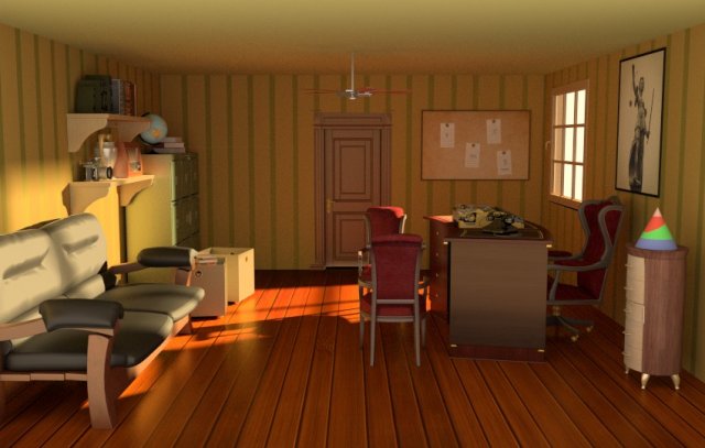 Classic detective office 3D Model