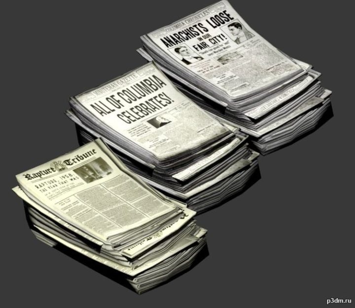 Newspapaer Stack 3D Model