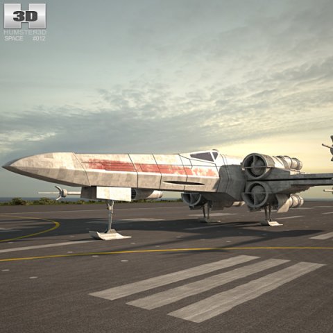 T-65 X-wing Fighter 3D Model