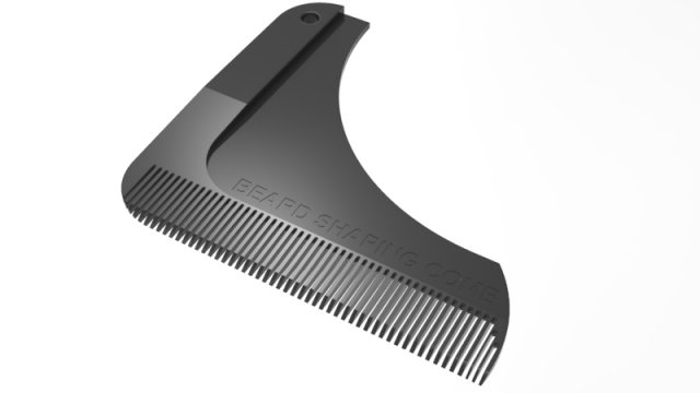 Beard shaping comb 3D Model