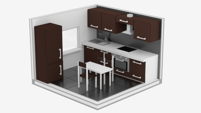 3d Low Poly Room Free 3D Model