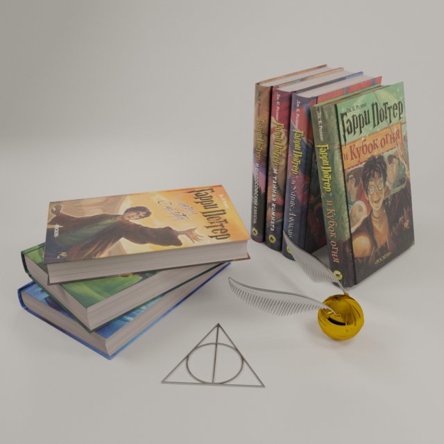 Books of Harry Potter 3D Model