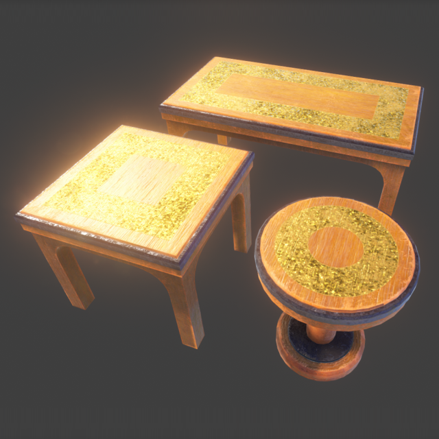 PBR – Table Set 1 3D Model