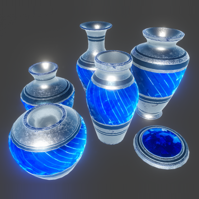 PBR – Urn Set 2 3D Model