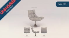 Sofas and pillows 3D Model
